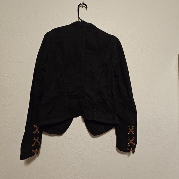 Free People Womens Black Jagger Open Front Blaze SIZE SMALL - Picture 7 of 8